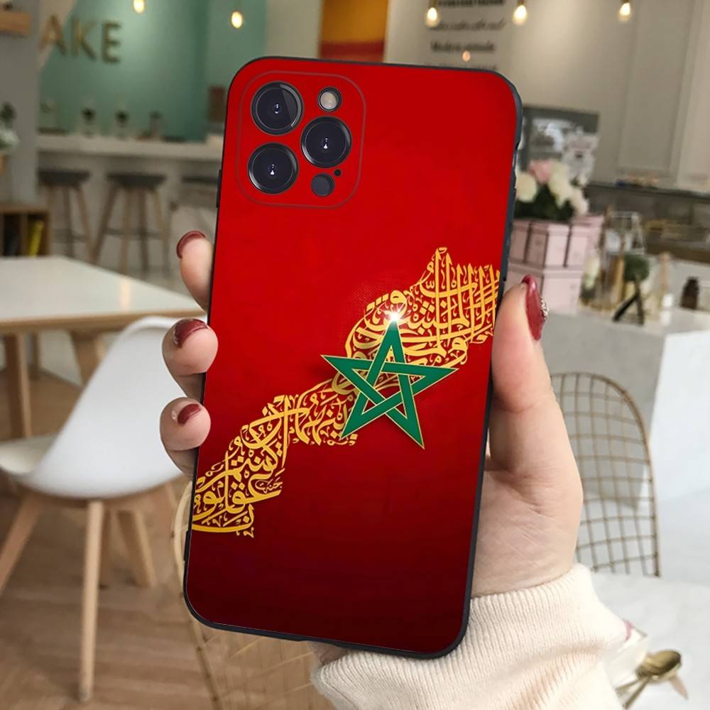 

Maroc M-Morocco Flag For Iphone 11 12 13 14 15 16 17 Pro Max Mini Plus Black Cover Phone Case iPhone 13 pro