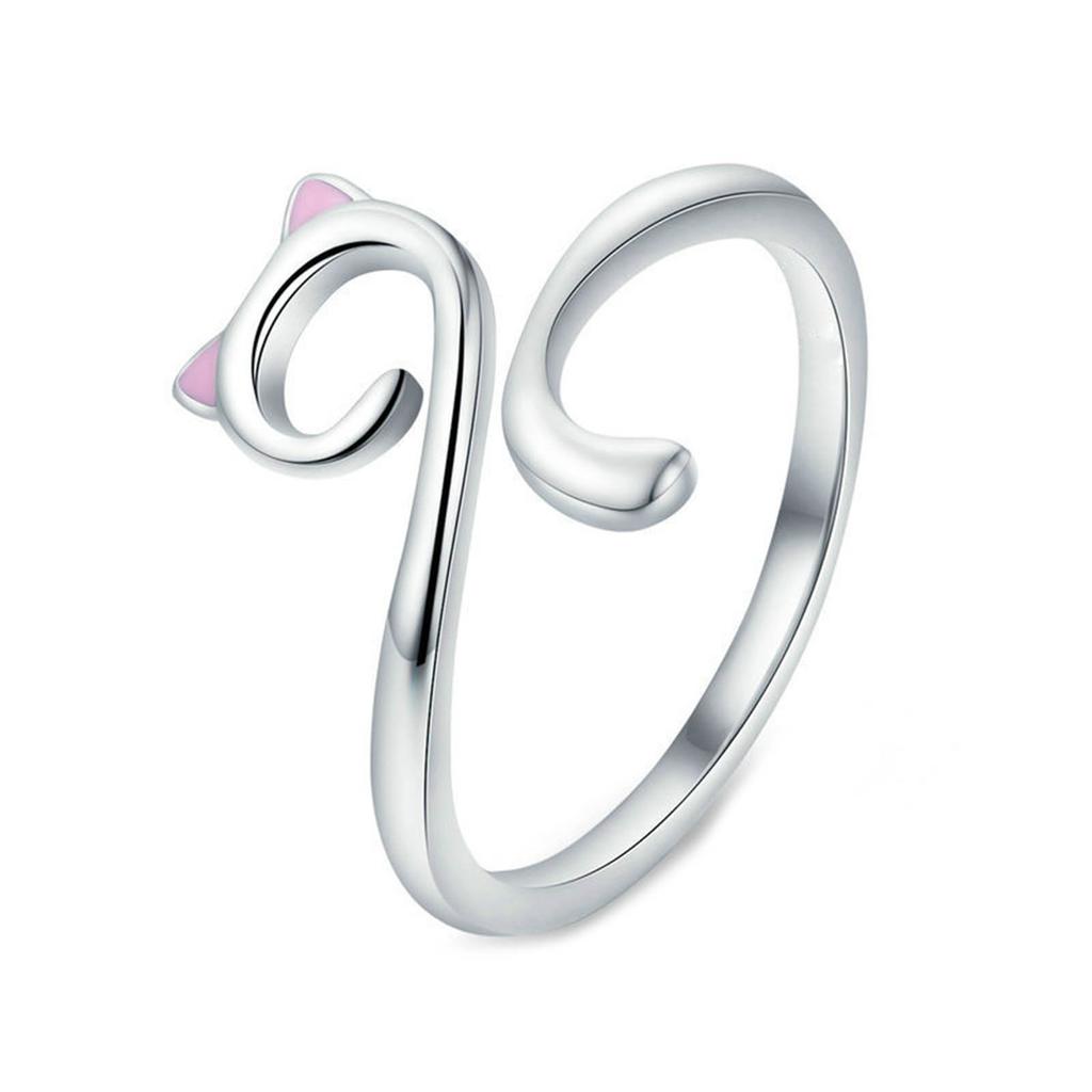 Adjustable Yarn Cat Ears Rings Ornament Modern and Simple Rings Jewelry Personalized Cat Shaped Finger Rings Accessory