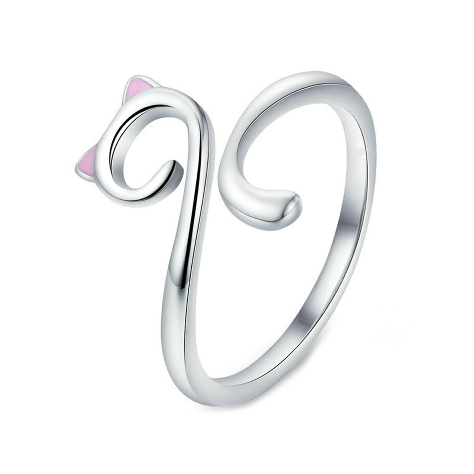 

Регулируемые Кольца с Кошачьими Ушками из Пряжи, Украшение, Современные и Простые Кольца, Ювелирные Изделия, Персонализированный Аксессуар в Виде Кошачьих Колец на Палец розовый