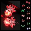 Electric Xmas Dangle Ear Clips Santa Claus Glowing Xmas Dangle Earrings  New Year