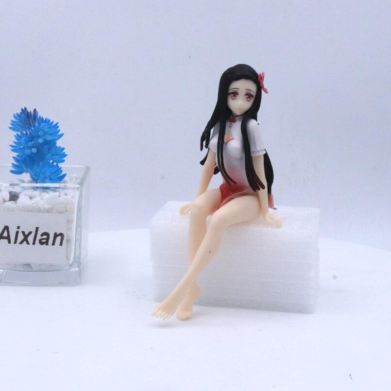 Demon Slayer Anime Figure Kamado Nezuko Pvc Action Figure Noodle Pressure No Yaiba Kimetsu Figurine Model Doll Toys