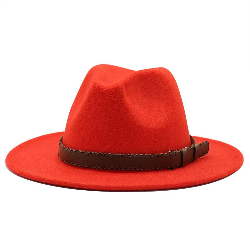 61Cm Large Size Woolen Jazz Hat Top Hat Retro Flat-Brimmed Big Eaves Hat