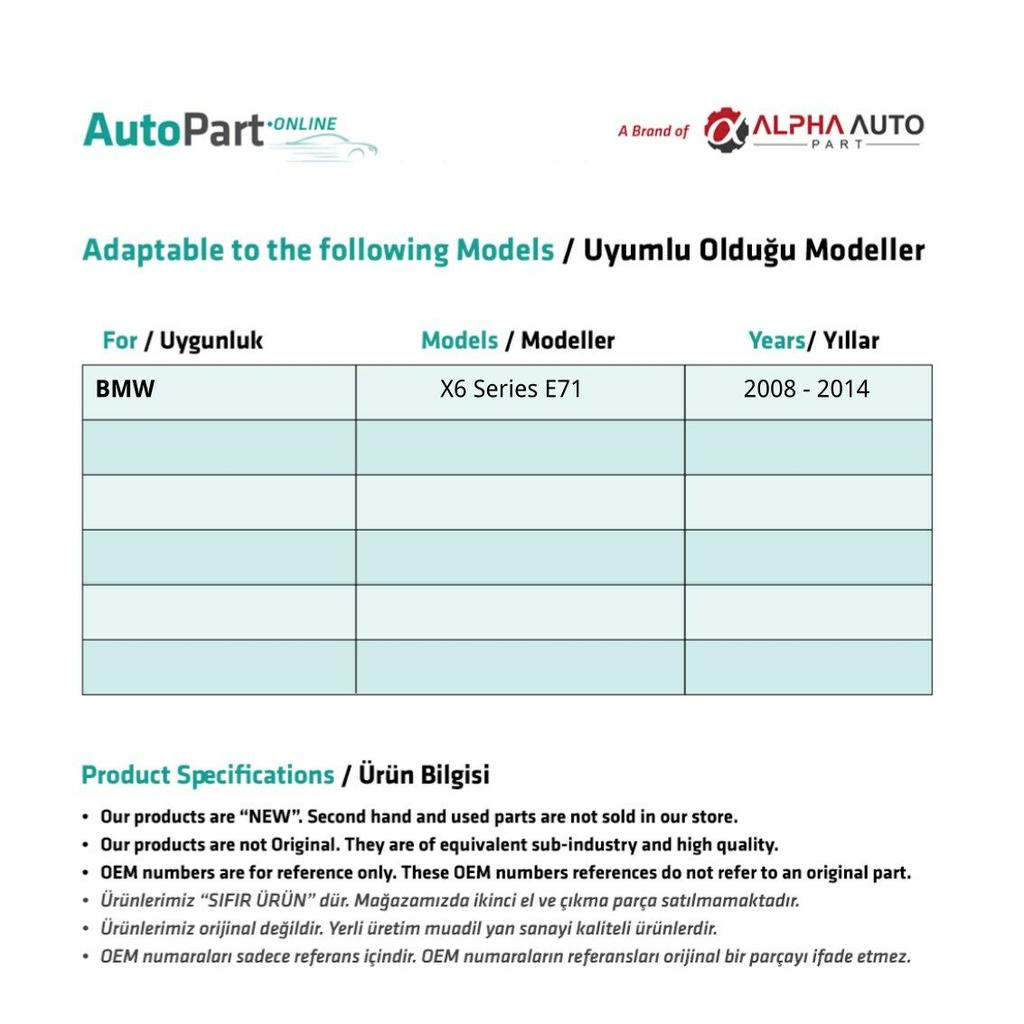 Window Jack Plastic-Right-Left-SET for BMW X6 E71