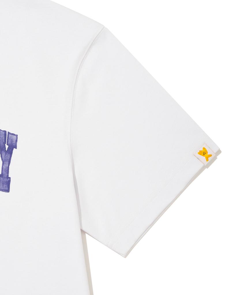 WACKY WILLY Arch Typo Short Sleeve T-Shirt White