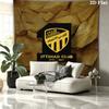Al-Ittihad FC Wall Tapestry Aesthetic Wall Hanging Printed Fabric Blanket Decorative Tapestries for Bedroom Living Room Home Decor