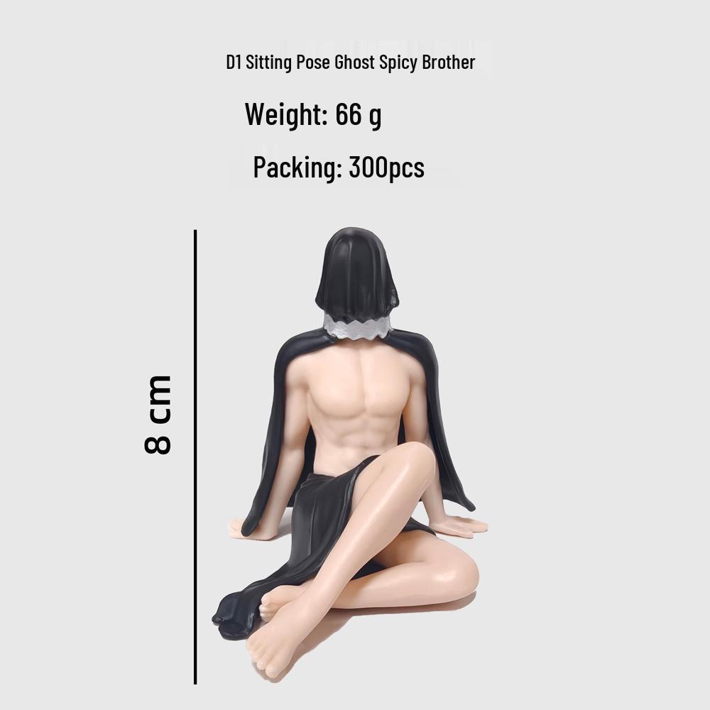 Cross-border Black Robe Queen Series Halloween Ghost Girl Car Decoration Figure.