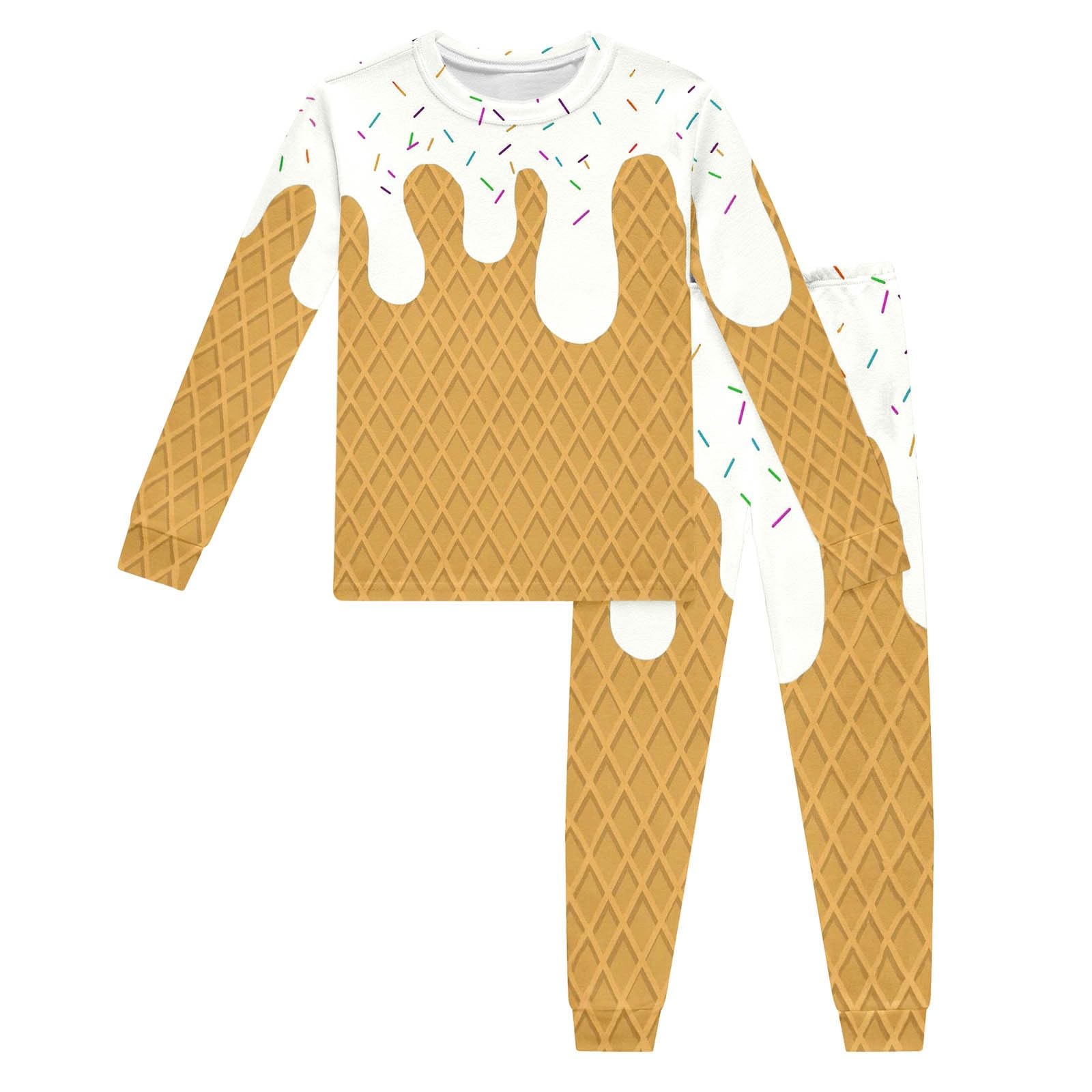 Детский модный удобный повседневный комплект с длинным рукавом и принтом 120