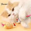Teething Kitten Oral Care Colorful Mouse Cat Toys, Jute Rope Chew Feather Mice Natural Toys Teeth Cleaning for Indoor Cats Exercise And Active