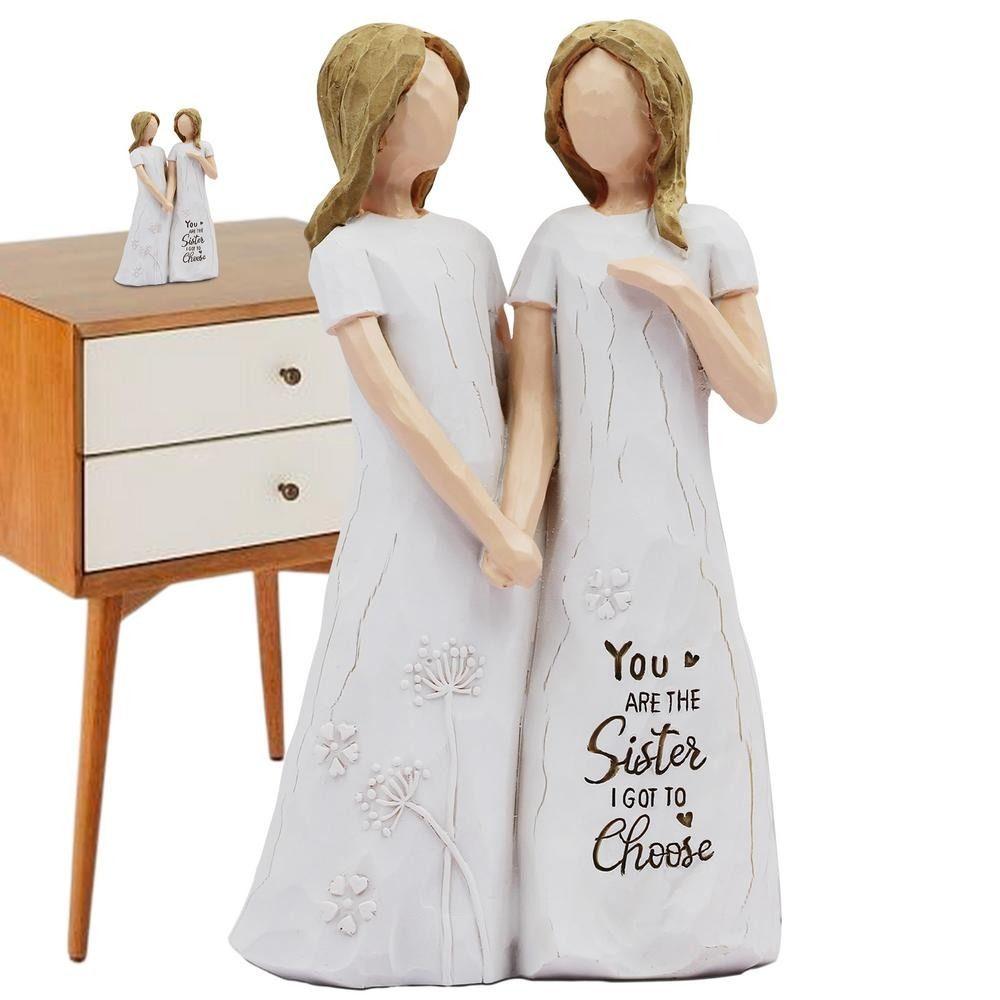 

Cute Good Sister Ornaments Resin Craft Friends Sculptures Keepsake Gift жёлтый