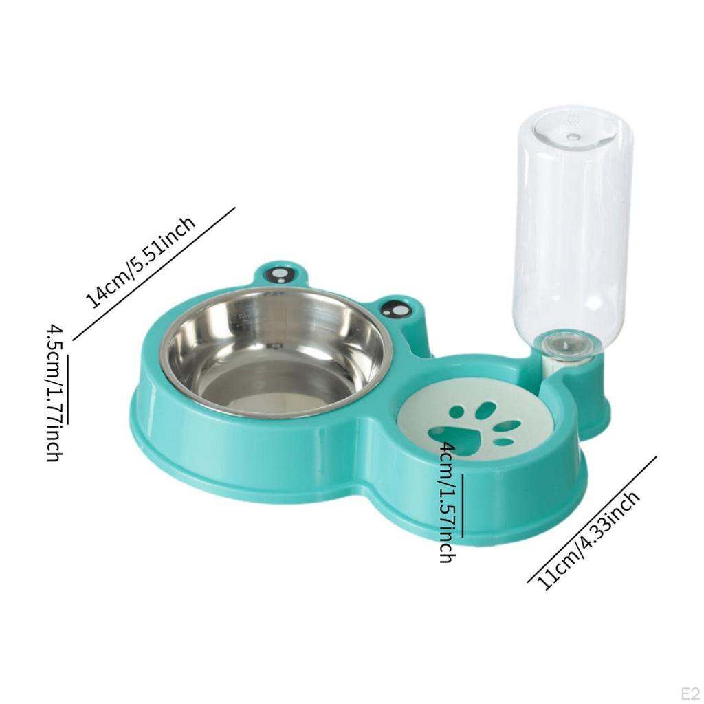 Dog Cat Bowl Food Feeder and Waterer Kit Nonslip Bottom, for Small Medium Puppy Kitten, Pet Water