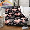 Love-miss You-gift for Girlfriend Fluffy Blanket Flannel Warmth Soft Plush Sofa I Love You Heart Pattern Blanket Tourist