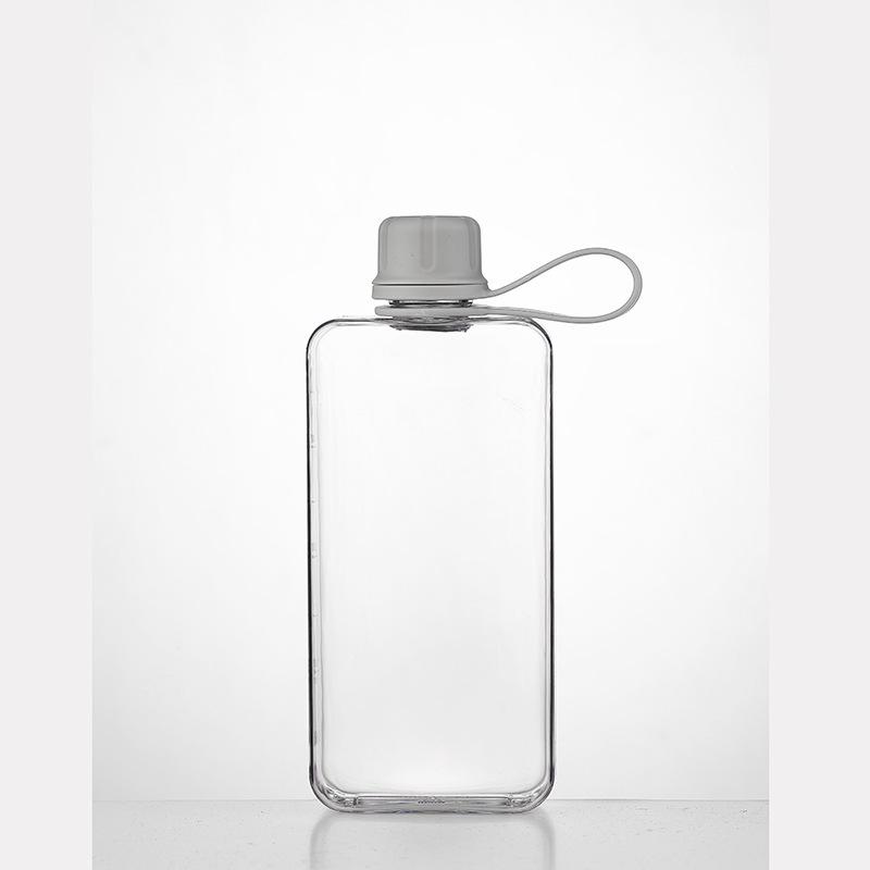 Tritan Handheld Flat Style Water Bottle - Fresh, Stylish, Portable Student Cup for Fruit Tea