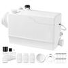 Macerator Pump 800W 12000L/h Flow 32.8 Ft/10 M Head Side Toilet Inlet, Macerating Sewage Pump with 4 Inlets