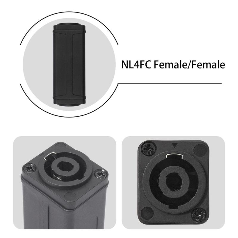 Powerful 4Pin Speaker Cable Coupler NL4FC Female To Female Adapter For Amplifiers And Auditory Systems Secure NL4MMX