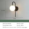 Modern Iron Glass 7w Led Wall Light Nordic Lustre Golden Black Ceiling Lantern Indoor Bedroom Lamp Living Room Wall-Sconce Torch
