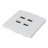 HD Multimedia Interface Ethernet Wall Plate Professional High Speed USB3.0 4K 60HZ 4 Port Wall Plate for Computer TV