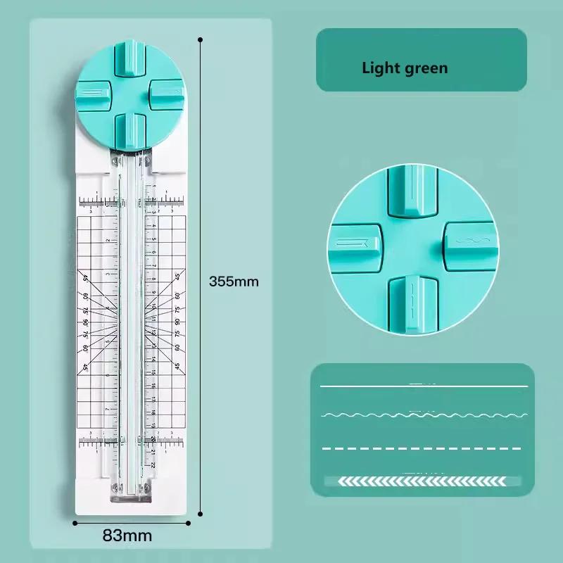 1Pc Multi-function Paper Cutter Creasing Machine 360-degree Rotary Paper Cutter 4 IN 1 for Hand-Cutting Card Art Tools