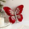 Glitter Butterfly Christmas Flower Sequins Butterfly Pendants  Party Accessories