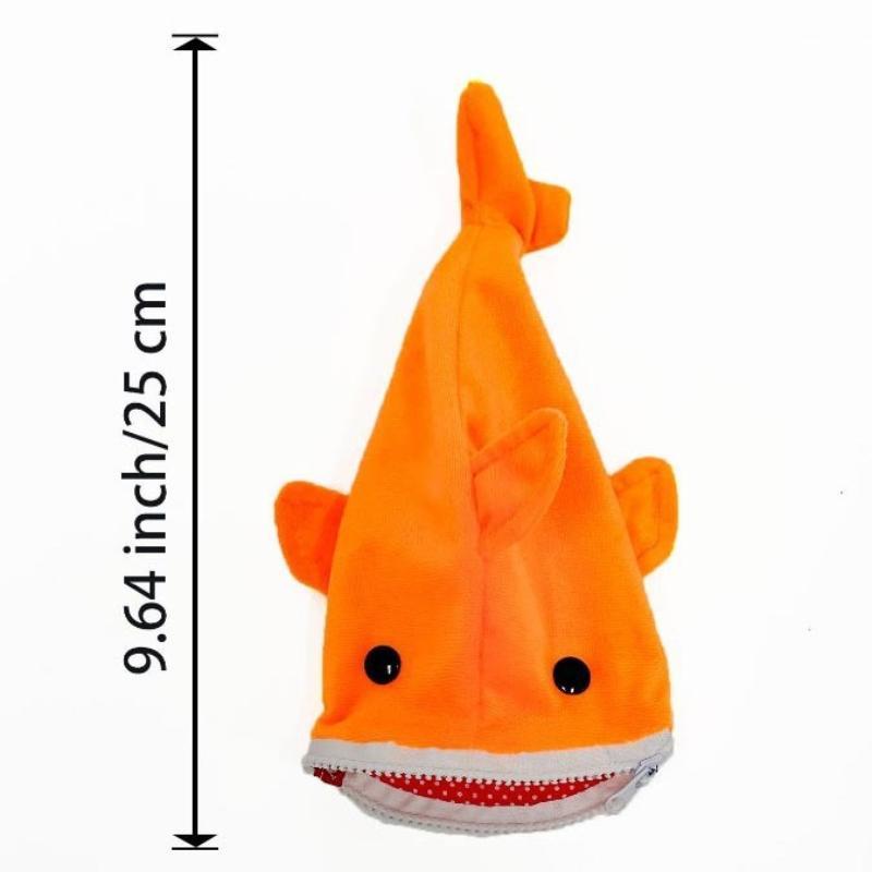 Cute Cartoon Shark Plush Pencil Case Lovely Animal Pen Bag Large Capacity Stationery Storage Pouch For Student School Supplies