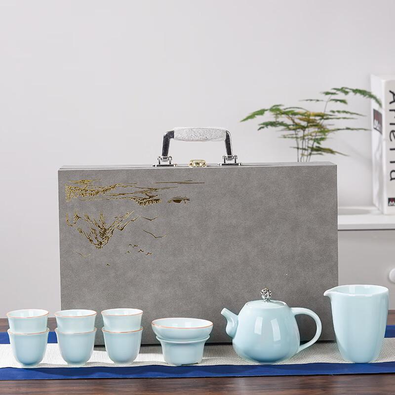 Chinese Celadon Ceramic Kung Fu Tea Set