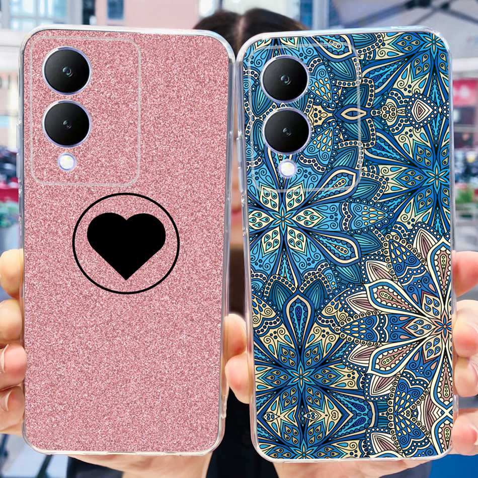 For Vivo Y17s Case 2023 Elegant Pattern Soft Silicone TPU Phone Back Cover For Vivo Y17s 4G VivoY17s Y 17S Bumper