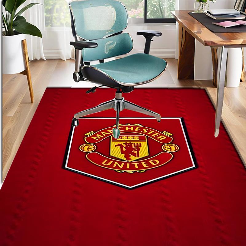 Football United F.C Pattern Rug, Indoor/Outdoor Mat, for Picnic, Gameroom, Bedroom, Office, Living Room, Home Decor Carpet, Birthday Gift