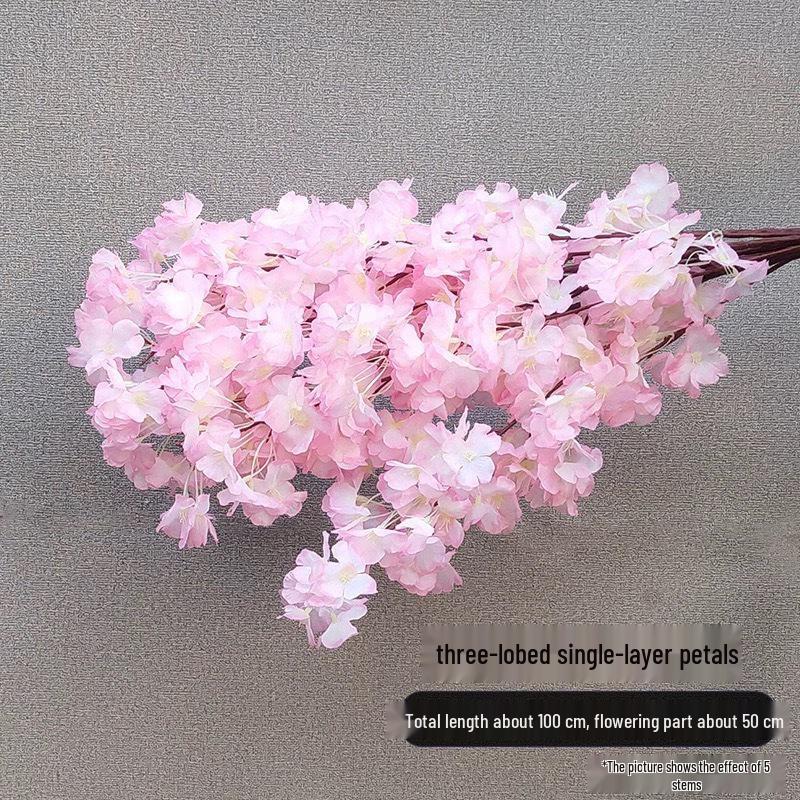 

Гілки цвіту персика - Декор для весілля та вітальні - Пластикова квітуча ліана, гілки вишні