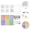 Sashiko DIY Kit Sewing Set Thread Xmas Tree Embroidery Water Soluble Template for Traditional