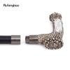 Silver Resin Eagle Tree Root Head Walking Cane Fashion Decorative Steel Stick Gentleman Elegant Cosplay Cane Knob Crosier 94cm