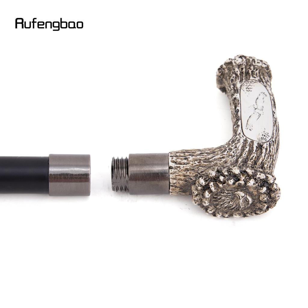 Silver Resin Eagle Tree Root Head Walking Cane Fashion Decorative Steel Stick Gentleman Elegant Cosplay Cane Knob Crosier 94cm
