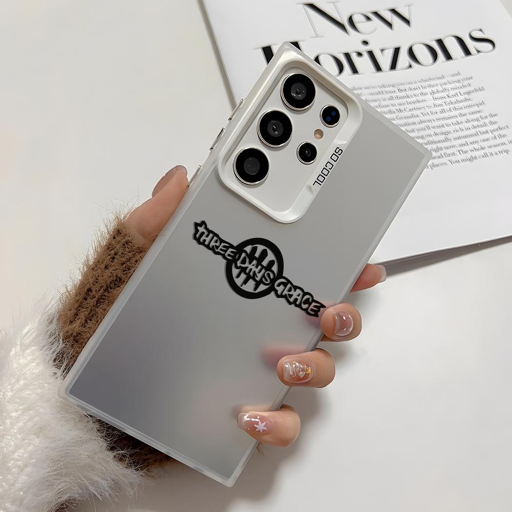 Fashion T-Three Days Grace Phone Case For Samsung Galaxy S25 Edge S24 S23 S22 S21 S20 Ultra Funda Silicone Silver Cover
