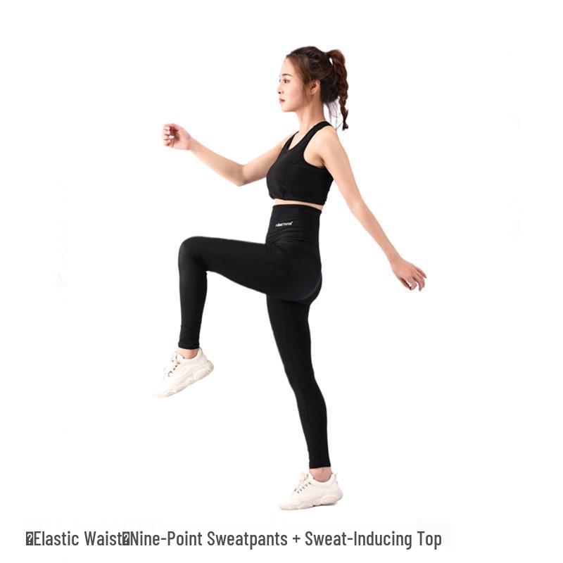 Set Pantaloni Sport de Modelare pentru Femei 9 Minute - Control Abdomen, Croială Strânsă, Design cu Nasturi
