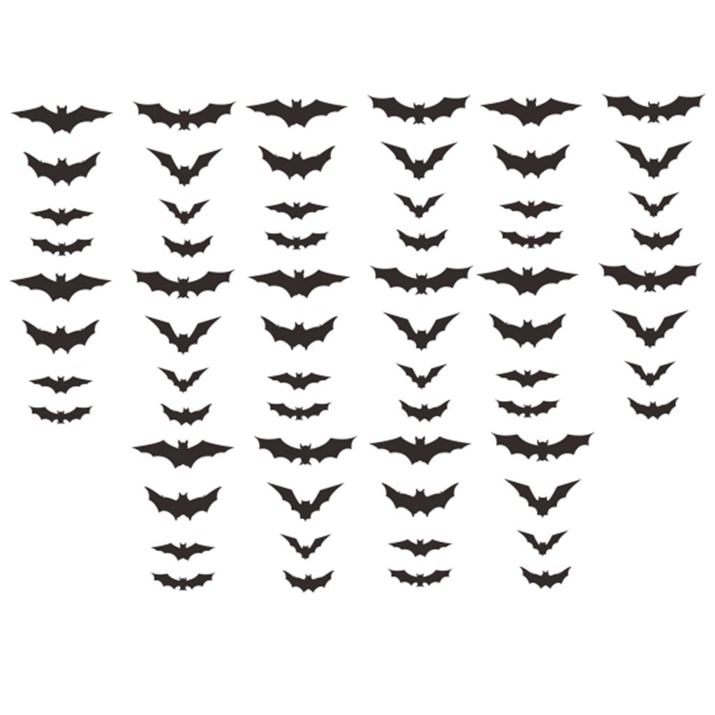 96pcs Stickers - Reusable Cute Halloween Decorations - Self-Adhesive Wall Stickers For Gothic , Doors, Walls, Rooms, Closets