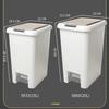 Durable Construction Garbage Can Large Capacity Wide Opening Bathroom Trashcans With Lid Foot Pedal Waste Basket