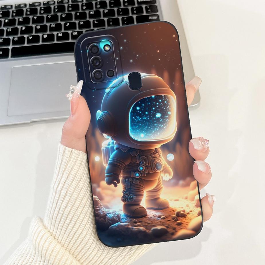 For Samsung Galaxy A21s Case SM-A217F New Fashion Cartoon Painted Cover Shockproof Phone Case For Samsung A21s A 21 s Soft Shell