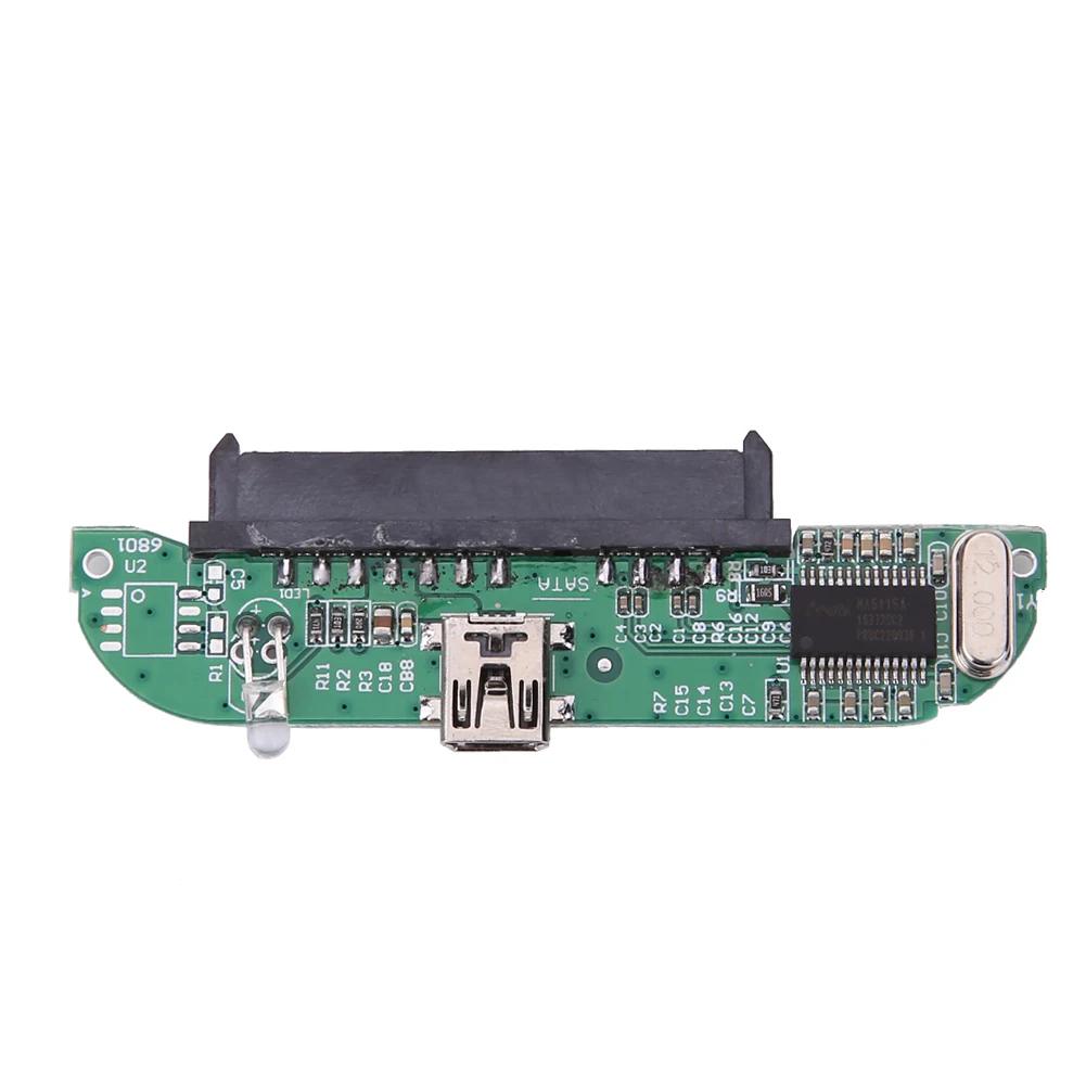 USB 2.0 to SATA 7+15Pin Hard Disk Adapter USB to SATA Female Converter for 2.5" HDD SSD Mechanical / Solid State Hard Disk Drive