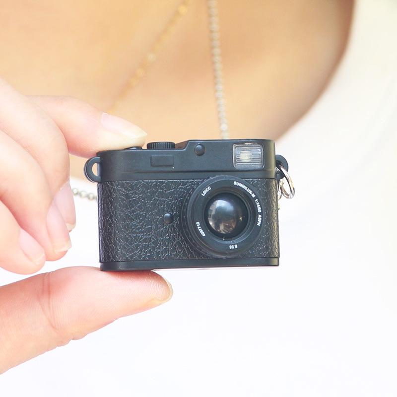 Retro Luminous Sound Camera Pendant Necklace and DIY Phone Case Accessory