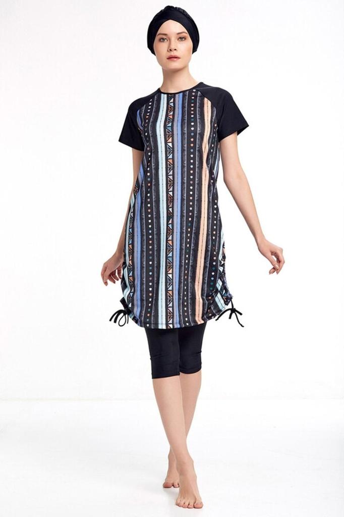 Muslimischer bescheidener islamischer Burkini-Strand-Schwimmanzug für Damen, Bademode, Hijab, Strandmode, Badeanzug 