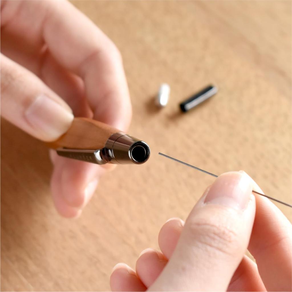 Triangular wooden mechanical pencil BODY MECHANICAL made from precious wood LUMBER by Hacoa "TRIANGLE PENCIL" + (walnut)