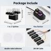 Universal Desktop Computer External Power Control Button With Splitter Cable And Adapter For Easy PC Setups
