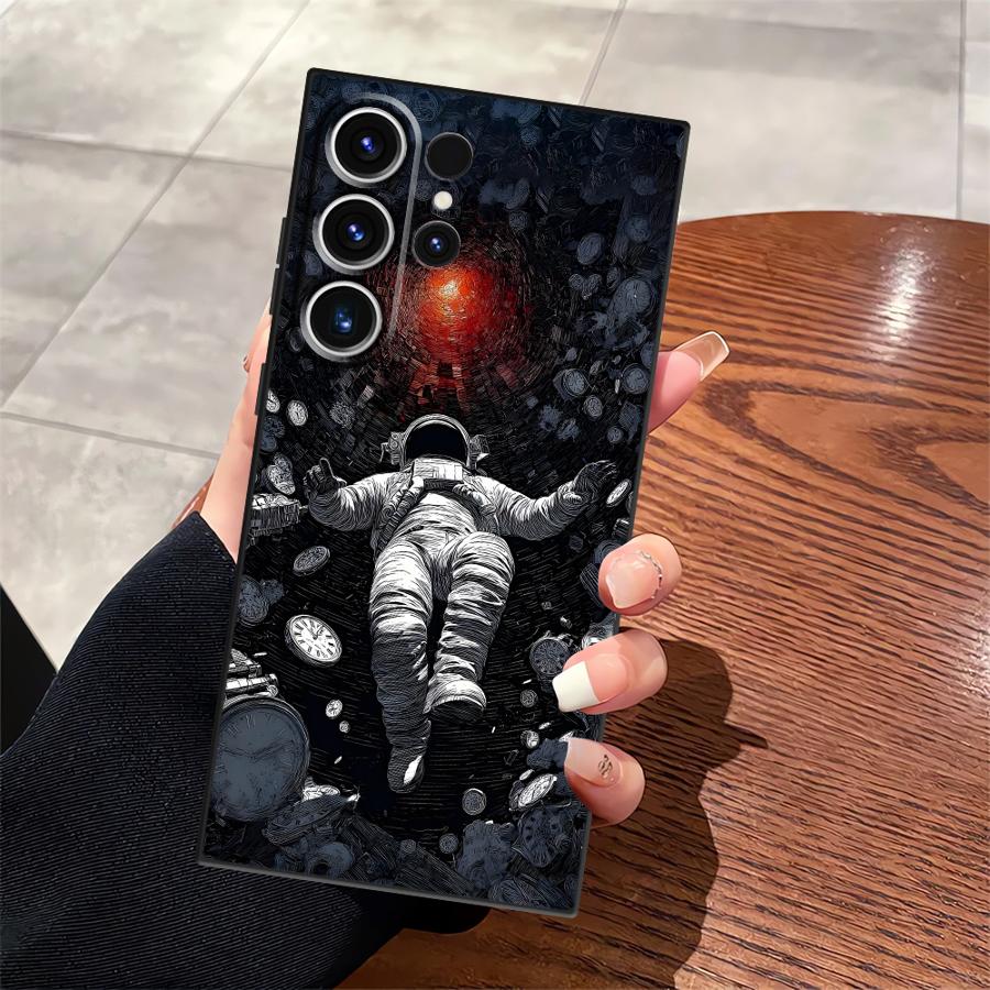 

Cartoon Astronaut Art Case for Samsung Galaxy S26 Ultra S24 S21 FE S10 S9 S25 Plus S23 Note 20 8 9 10 S20 Ultra Funda Phone Galaxy S25