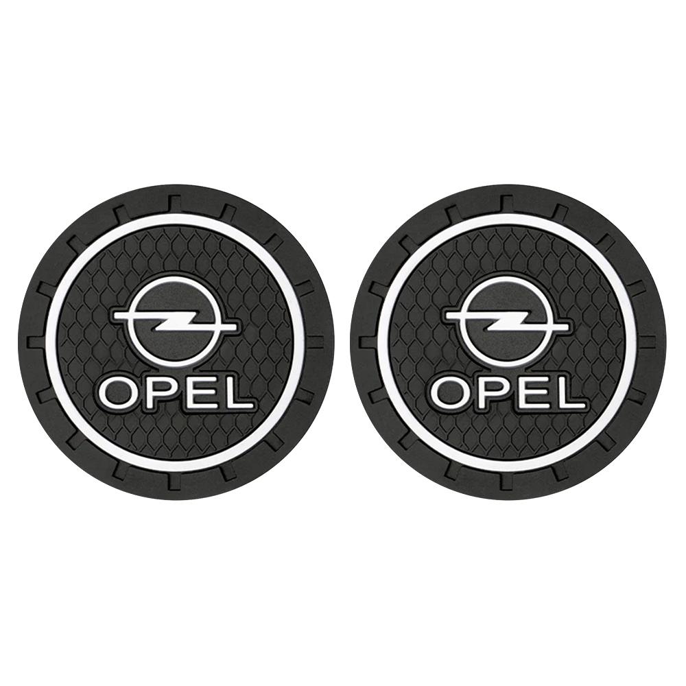 Car Styling Coaster Water Cup Holder Mat Badge Non-Slip Pads Decoration For Opel Astra Insignia Mokka Zafira Car Wheel Hubcap