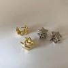 South Korea's Dongdaemun Star Earrings: Simple Metal Five-Pointed Star Design, Stylish & Versatile for Women