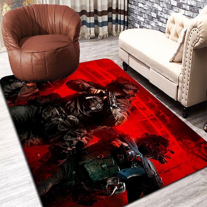 Gun-toting soldier Rug Floor Mat for Living Room or Bedroom Soft and Comfortable Carpet a Gift for Birthday and Holiday.MFF0918458