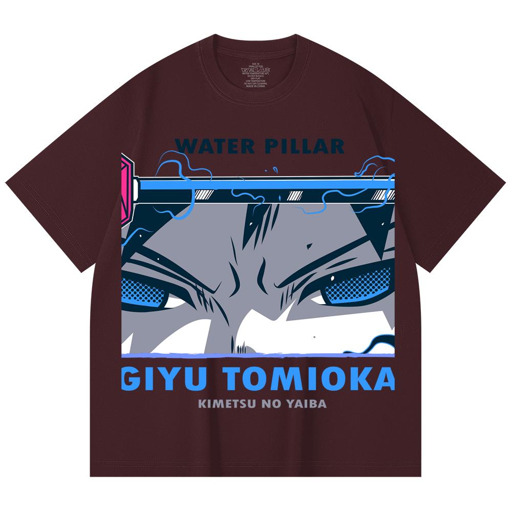 

230 Gsm 100% Cotton Demon Slayer V10 Tomioka Print Unisex Heavy Cotton T Shirt 2XL