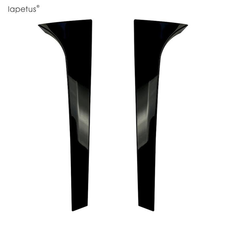Black Rear Window Deflector Spoiler Side Splitter Wing Trim Cover Sticker Body Kit Car Accessories For Skoda Kodiaq 2017 -