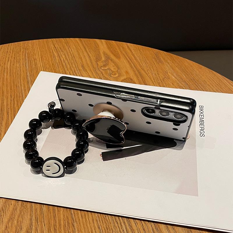 Suitable for Samsung Zfold1 Mobile Phone Case, New W11 Bracket Folding Screen Z Fold1 Protective Case, Portable W11 Black Polk
