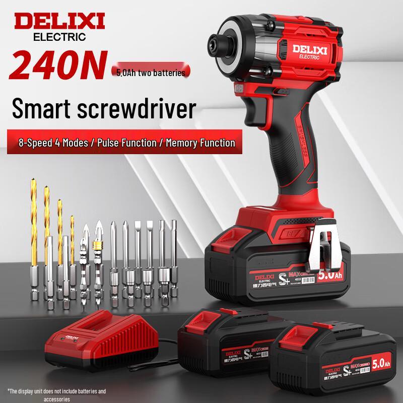 DELIXI Electric Brushless Cordless Impact Driver Drill CN plug (adapter included)