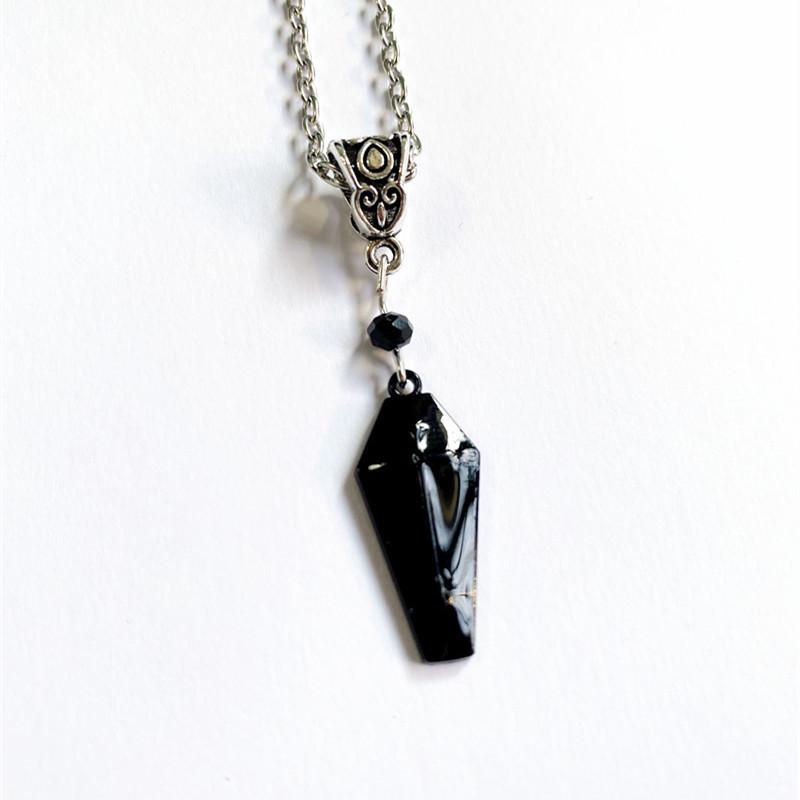 European Retro Vampire Cross Coffin Earrings with Red Drip Oil for Halloween