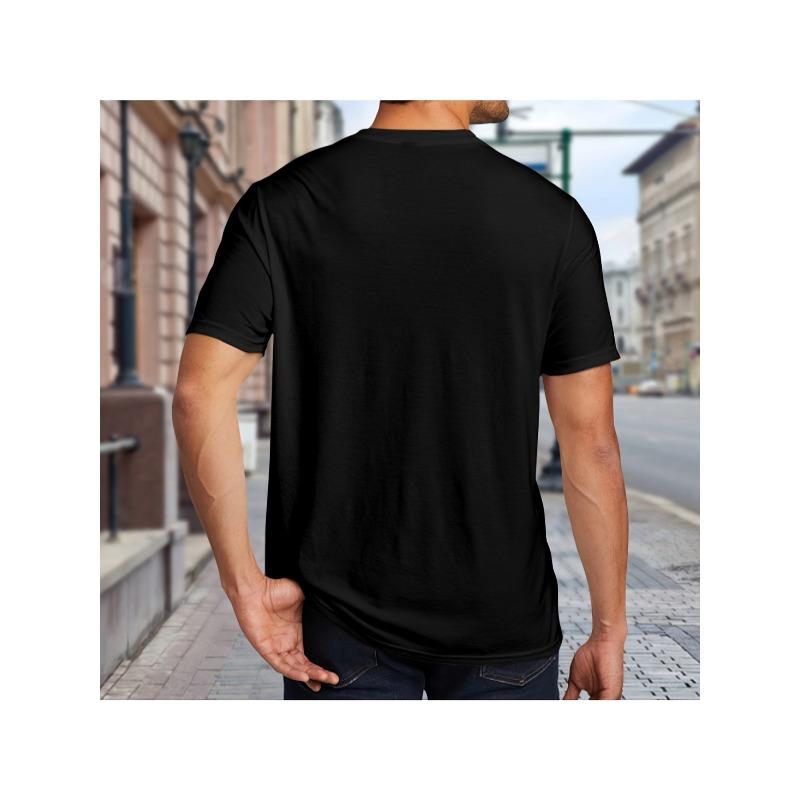 European sizes Comfortable Men's Modern in Texas Graphic Tee - Casual Black Short Sleeve Lightweight Cotton Stylish Summer Shirt Relaxed Fit Tee